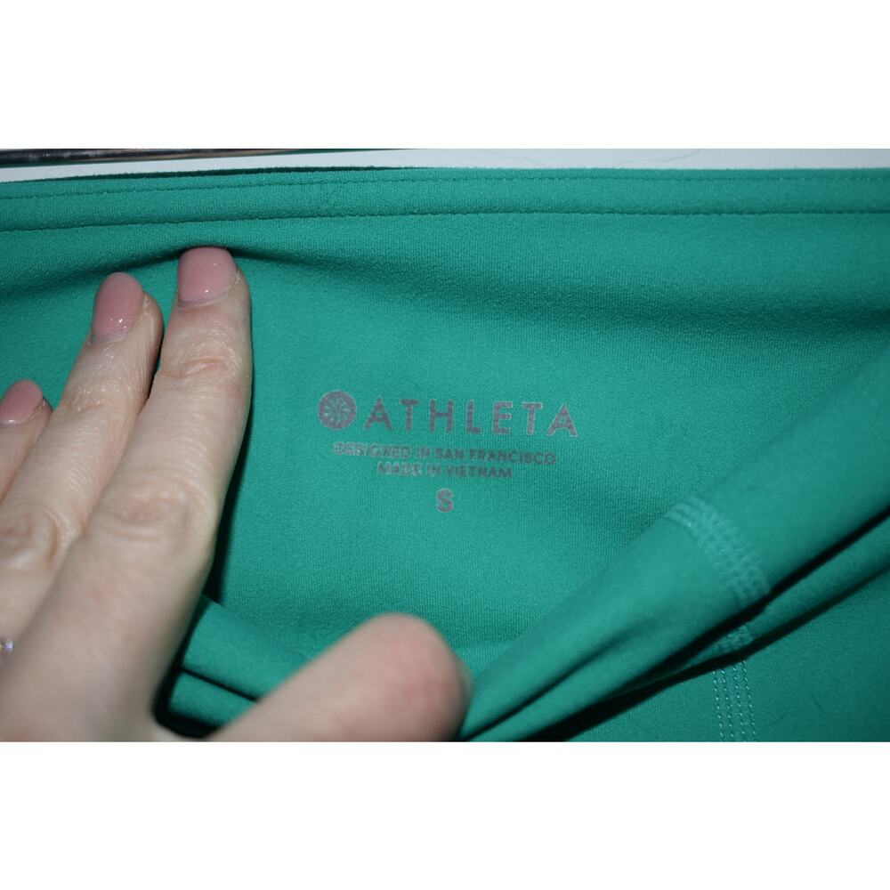 Athleta Interval Stash 7/8 Kelly Green Pocket Legging Size S - Picture 4 of 6